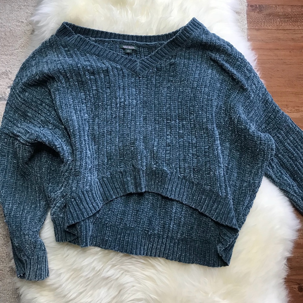 Wild Fable turquoise chenille sweater